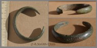 Скифский бронзовый браслет из толстого прута, 6-5 вв до н. э.