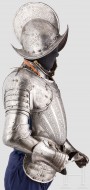 Миланский гравированный полудоспех, шлем Морион, конец 16 века