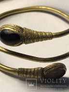 Золотой наручный спиральный браслет ручной работы