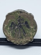 Коробчатый серебряный перстень с квадрифолийным щитком, вторая половина 12 века