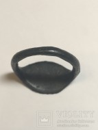 Античный бронзовый печатный щитковосрединный перстень