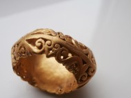 Золотой Древнеримский перстень с геммой . Инталия .I-II век н. э.