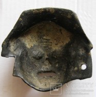 Античный бронзовый маскарон (маска)
