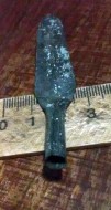 Бронзовый кованый наконечник дротика, 9 см