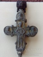 Энколпион Распятие Христово - Святой воин. 13 нач.14 века