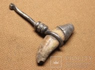 Древнерусский амулет клык  в серебре. 10 век