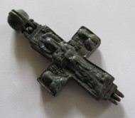 Рельефный энколпион Спас со свитком - св. Николай.12-13 век