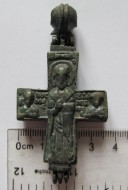 Рельефный энколпион Спас со свитком - св. Николай.12-13 век