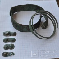 Чернолесская культура (два браслеты и нашивки)