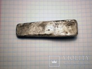 Старинный серебряный слиток с клеймом, 92 грамма