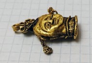 Античная золотая подвеска - Двуликий Янус