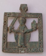 Икона прорезная Святой Николай Чудотворец Можайский, 18 век