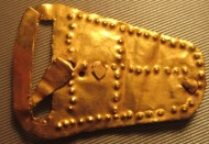 Золотая пряжка с крестом, Готская Культура, 4-5 век н.э., вес 3.8-3,9