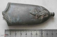 Большой бронзовый наконечник ножен древнерусского меча. Бутероль