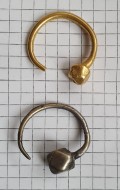 Массивные золотая и серебряная серьга  5-6 век. Скорее всего готы или готские мастера для гуннов