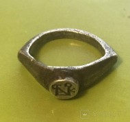 Византийский серебряный перстень-печать с монограммой