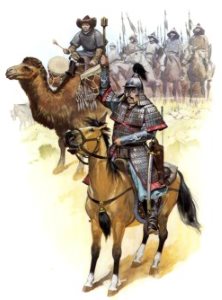 Монгольские военачальник и барабанщик, около 1240 г. 