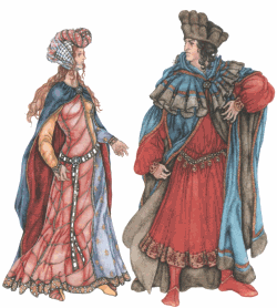 средневековые европейские костюмы