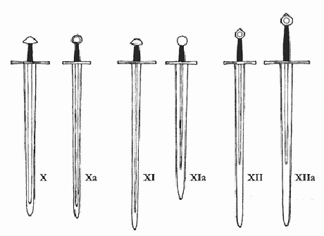 Типология мечей, типы X-XIIa
