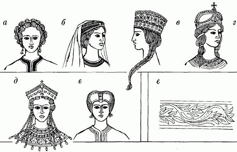 візантійські жіночі зачіски головні убори