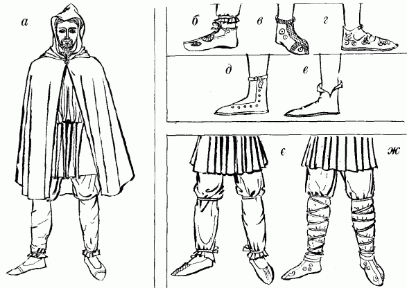 одяг та взуття Европи ранньго середньовічча