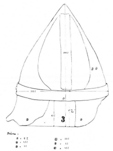 схема и размеры средневекового шлема