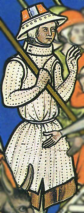 пехотинец в гамбезоне 13 век