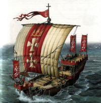 средневековый корабль