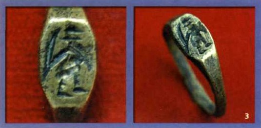 древнерусский перстень с изображением воина