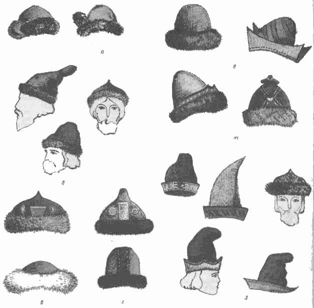 древнерусские шапки