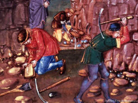 средневековые шахтеры