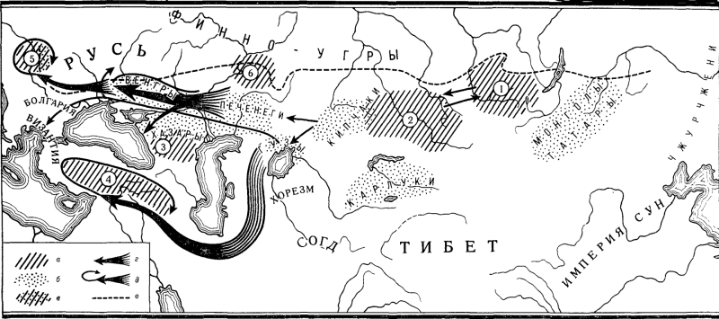 карта евразия 10-11 век