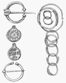 Украшения волынян: начельные и височные кольца, пряжки и медальоны