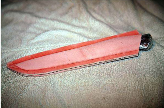 форма будущих ножен ножа