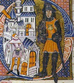 меч і баклер, средньовічний малюнок, фреска, фехтвання