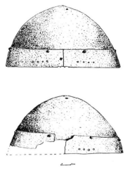 Шлем найденный на Краснояровском городище в 2003 г., Приморье