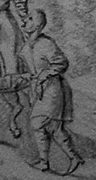 Пленные казаки, 1651 г. По рис. А. ван Вестерфельда из собрания музея Чарторыйских, Краков. Персонажи в коротких жупанах или сермягах.
