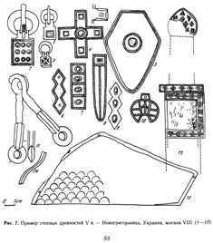 Пример степных древностей V в. — Новогригорьевка, Украина, могила VIII 