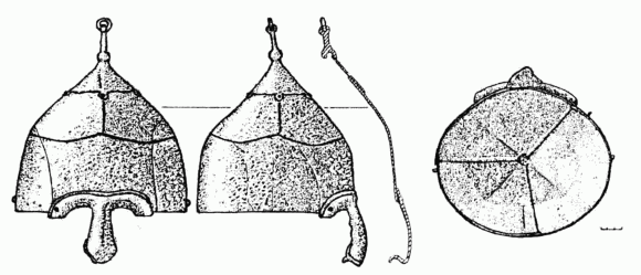 шлем из золотоордынского погребения в кургане Приверха могила близ села Таборовка (Украина). Конец XIII - начало XIV в.