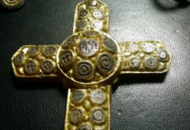 Серебрянная крестовина оголовья верхового коня, периода Древней Руси 11-13 век