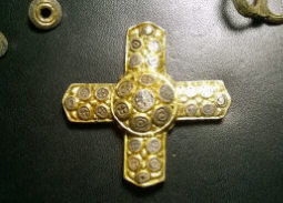 Серебрянная крестовина оголовья верхового коня, периода Киевской Ркси 11-13 век