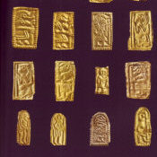 Подборка золотых гульдгуббаров, guldgubber. Борнхольм музей