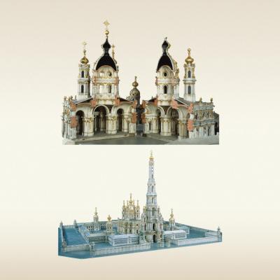 Проектная модель Воскресенского новодевичьего (Смольного) монастыря в Санкт-Петербурге