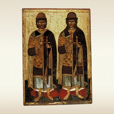 Святые князья Борис и Глеб. Икона конца XIV – начала XV века
