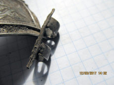 Древнерусский серебряный наруч, украшенный позолотой и чеканкой