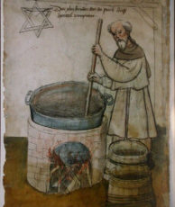 Средневековый пивовар за работой