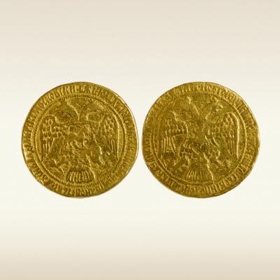 «Свадебный» золотой в 10 угорских (португал) Лжедмитрия I (1606, Эрмитаж)