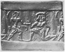 Персей с серпом на Кипрской цилиндрической печати
