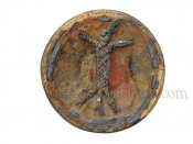 Турецкий щит Калкан из железа и плетенного тростника