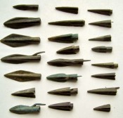 Литые бронзовые наконечники стрел 7-2 век до н. э.